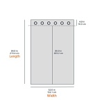 Room Darkening Blackout Window Curtain with Grommets, 52 x 84 Inches, White - Set of 2 - Image 2