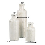 Sullivans White Ceramic Vase Set, Farmhouse Decor, Home Decorative Vase, Vases For Your Kitchen, Bedroom, Office, Living Room, Bathroom, & Shelf Centerpiece Table Decorations (CM2333) - Image 8
