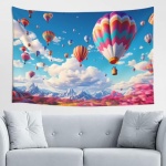 Bedbliss Hot Air Balloon Wall Tapestry - Festive Home Decor And Versatile Accent 40x60in