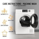 Machine Washable Modern Solid Design Non-Slip Rubberback 2x3 Traditional Area Rug for Entryway, Bedroom, Kitchen, Bathroom, 2'3" x 3', Black - Image 9