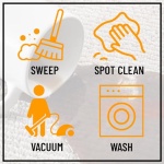 Machine Washable Modern Solid Design Non-Slip Rubberback 2x3 Traditional Area Rug for Entryway, Bedroom, Kitchen, Bathroom, 2'3" x 3', Black - Image 8