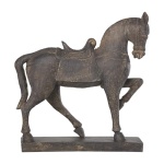 Deco 79 Polystone Horse Decorative Sculpture Prancing Home Decor Statue, Accent Figurine 14" x 4" x 15", Brown - Image 13