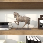 Deco 79 Polystone Horse Decorative Sculpture Prancing Home Decor Statue, Accent Figurine 14" x 4" x 15", Brown - Image 15