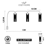CozyHome - 5.5YD photo string with clips battery with timer remote | 30x light clips led | hanging fairy picture indoor | photo lights with clips | clip lights for girl pictures | teen girl room decor - Image 8