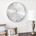 Bulova C4846 Director Wall Clock, Satin Pewter Finish - Image 2