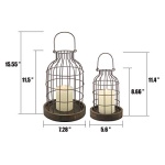 Stonebriar SB-5393C 2PC Wire METAL CLOCHE SET, Set of 2, Brown - Image 6