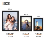 upsimples 10 Pack Picture Frames Collage Wall Decor with Glass, Gallery Wall Frame Set for Wall Mounting or Tabletop Display, Multi Sizes Including 8x10, 5x7, 4x6 Family Photo Frames, Black - Image 2
