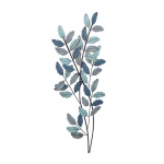 Deco 79 Metal Leaf Home Decor, Wall Art 15" x 1" x 32", Blue - Image 8