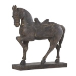 Deco 79 Polystone Horse Decorative Sculpture Prancing Home Decor Statue, Accent Figurine 14" x 4" x 15", Brown - Image 9