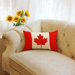 Ogiselestyle Canada Maple Flag Throw Pillow Cover, 12 x 20 Inch Canada Flag Cushion Case Decoration for Sofa Couch - Image 5