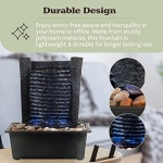 Indoor Fountain with LED Lights – Lighted Tabletop Water Feature with Stone Wall and Soothing Sound – Zen Décor for Home or Office by Pure Garden - Image 5