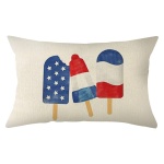 Ogiselestyle Patriotic Blue Popsicle Pillow Cover 12x20 Inch 4th of July Decorative Pillows Case Independence Day Decor Cushion Case for Sofa Couch