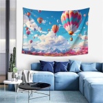 Bedbliss Hot Air Balloon Wall Tapestry - Festive Home Decor And Versatile Accent 40x60in - Image 2