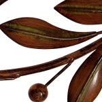 Deco 79 Metal Leaf Home Decor Sculpture, Wall Art 47" x 1" x 14", Brown - Image 5