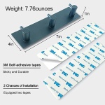 VIRFIN Key Holder for Wall with 2 Self-Adhesive Tapes, No Damage Key Holder Rack for Wall with 3 Key Hooks for Entryway, Door, Bathroom, Kitchen(Black) - Image 3