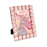 Isaac Jacobs Decorative Sparkling Jewel Picture Frame, Photo Display & Home Décor (4x6, Blush)