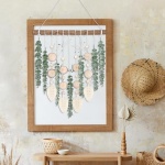 Sggvecsy 21’’ Eucalyptus Wall Hanging Decor Artificial Eucalyptus Plant Fake Greenery Leaves Boho Wall Decor with Wooden Stick for Bedroom Bathroom Kitchen Rustic Farmhouse Home Living Room Decoration - Image 4