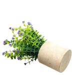Svenee Artificial Mini Potted Plants Fake Plastic Milan Flower for Farmhouse Living Room Bathroom Office Desk Shelf Home Greenery Decoration (Purple) - Image 4