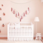 Luxbrand Large Macrame Wall Haning Boho Home Decor, Blush Pink Tassel Wall Decor Bohemian, Bedroom Living Room Girls Room Nursery Dorm Room Decoration Gift for Mom Gift for Woman - Image 6