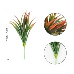 Phliofd 6Pcs Artificial Grass Fake Plants 17.3in Outdoor Plastic Plants UV Resistant Greenery Fake Grass for Home Window Garden Office Patio Hanging Planter Pathway Front Porch Décor Red - Image 3