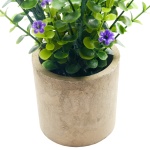 Svenee Artificial Mini Potted Plants Fake Plastic Milan Flower for Farmhouse Living Room Bathroom Office Desk Shelf Home Greenery Decoration (Purple) - Image 2