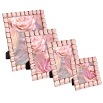 Isaac Jacobs Decorative Sparkling Jewel Picture Frame, Photo Display & Home Décor (4x6, Blush) - Image 2