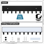 GTK Key Holder for Wall, Key Hooks with 10 Hooks, Wall Mounted Key Holder for Hallway, Self Adhesive Key Rack(Black) - Image 5