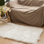 Latepis White Sheepskin Rug 2x3 Faux Fur Sheepskin Rug for Living Room Fluffy Washable Rug for Bedroom Luxury Room Decor Furry Rug Rectangle - Image 7
