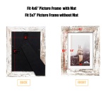 kennethan Rotten White 5x7 inch Picture Frame Wide Molding - Wall Mounting Material Included - Image 6