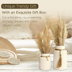 White Large Ceramic Vase Set of 2, Modern Farmhouse Home Decor Accents, Rustic Décor and Accessories for Living Room, Dining Table and Mantle, Coffee Table Centerpiece Decorations, Trendy Boho Vases - Image 6