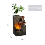 MSEONWXI Indoor Fountain Waterfall Tabletop for Home Decor Three Bowls Rock 3 Tier Fountain Relaxing and Sound Plant by Yourself(23061) - Image 6