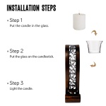 Shelving Solution Wall Sconce 14.4 x 3.5 Inch, with Tea Light Candle Holder Antique Bronze Style Metal Wall Art Decorations for Living Room, Bathroom, Dining Room and Office, Set of 2 - Image 3