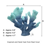 ALIWINER Blue Coral Decor Coral Reef Faux Artificial Coral Decor Resin Coral Statue Nautical Decor Tabletop Decoration Home Living Room Decor (7.8in Tall) - Image 6