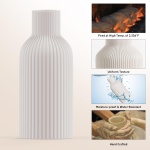 Vase, White Ceramic Vase, Flower Vase, Minimalist Modern Home Decor, Matte Finish Pampas Grass Vase for Table, Fireplace, Shelf, Mantel, Entryway and Centerpieces - Image 2