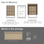 Boolegon Blackout Roller Shades for Windows,Cordless,Linen Fabric,Roller Blinds,Thermal Insulated Fabric UV Protection,Window Shades for Home,Office,Bedroom,Door,Blackout-Beige,Custom Size - Image 2