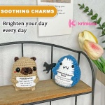 Krinisou Positive Crochet Shark Gifts, Crocheted Emotional Support Animal, Unique Birthday Gift for Shark Lovers Friends Women Men 1Pc - Image 7