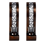 Shelving Solution Wall Sconce 14.4 x 3.5 Inch, with Tea Light Candle Holder Antique Bronze Style Metal Wall Art Decorations for Living Room, Bathroom, Dining Room and Office, Set of 2 - Image 2