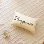 Ogiselestyle Farmhouse Pillow Covers with I Love You More Quotes 12" x 20" Lumbar Pillow Covers Home Decorative Linen Cushion Case for Sofa Couch Housewarming Gifts Family Room Décor - Image 6