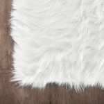 Latepis White Sheepskin Rug 2x3 Faux Fur Sheepskin Rug for Living Room Fluffy Washable Rug for Bedroom Luxury Room Decor Furry Rug Rectangle - Image 4