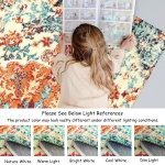 Lahome Washable Round Rugs 5'3"ft, Bohemian Orange Circle Rugs for Living Room, Entryway Round Area Rug, Floral Medallion Soft Non Slip Nursery Carpet for Bedroom Dining Coffee Table - Image 3