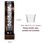 Shelving Solution Wall Sconce 14.4 x 3.5 Inch, with Tea Light Candle Holder Antique Bronze Style Metal Wall Art Decorations for Living Room, Bathroom, Dining Room and Office, Set of 2 - Image 7