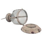 Stonebriar Antique White Metal Votive Candle Lantern with Handle - Image 7