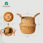 MOSADE Artificial Fiddle Leaf Fig Tree 50" Fake Potted Ficus Lyrata Plant with Handmade Seagrass Basket, Perfect Faux Plants Home Décor for Indoor Outdoor Office Porch Balcony Bedroom Bathroom Gift - Image 3