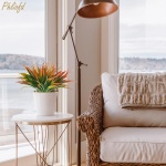 Phliofd 6Pcs Artificial Grass Fake Plants 17.3in Outdoor Plastic Plants UV Resistant Greenery Fake Grass for Home Window Garden Office Patio Hanging Planter Pathway Front Porch Décor Red - Image 5