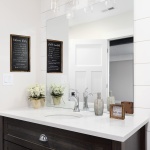 KIBAGA Farmhouse Bathroom Decor Set of 2 - Funny Interchangeable Wall Signs That Will Bring a Good Laugh To Your Bathroom - Rustic Wooden Picture Frames with Unique Sayings Are Perfect For Your Home - Image 2