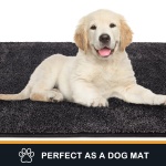 PURRUGS Dirt Trapper Door Mat 24" x 35.5", Non-Slip Machine Washable Entry Rug, Shoe Scraper, Dog Door Mat, Super Absorbent Welcome Mat for Front & Back Door, Muddy Shoes & Paws, Charcoal - Image 4