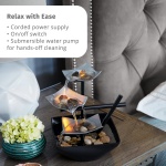 Homedics Tabletop Water Fountain, Home Décor Soothing Sound Machine - Automatic Pump, Deep Basin & Natural River Rocks. Indoor Zen Relaxation for Office, Living Room, or Bedroom, 8.25” Tall - Image 5