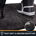 PURRUGS Dirt Trapper Door Mat 24" x 35.5", Non-Slip Machine Washable Entry Rug, Shoe Scraper, Dog Door Mat, Super Absorbent Welcome Mat for Front & Back Door, Muddy Shoes & Paws, Charcoal - Image 5