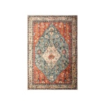 Lahome Boho Tribal Area Rug - 2x3 Distressed Small Entryway Rug Doormat Bohemian Faux Wool Non-Slip Washable Low-Pile Floor Carpet for Indoor Front Entrance Kitchen Bathroom - Image 8