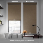 Boolegon Blackout Roller Shades for Windows,Cordless,Linen Fabric,Roller Blinds,Thermal Insulated Fabric UV Protection,Window Shades for Home,Office,Bedroom,Door,Blackout-Beige,Custom Size - Image 6
